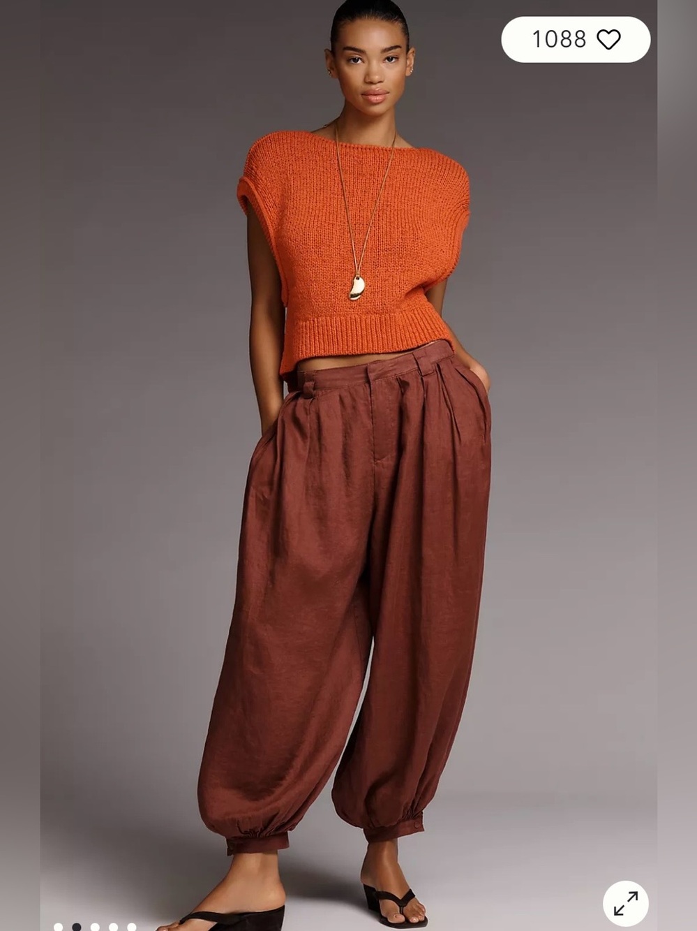 Anthropologie Modern Genie Linen Bubble Pants in Chartreuse Size 00